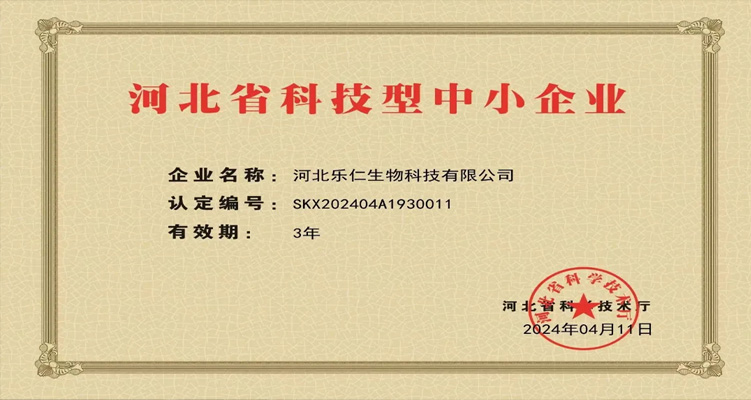 喜報 | 樂仁生物榮獲 &ldquo;河北省科技型中小企業(yè)&rdquo; 稱號